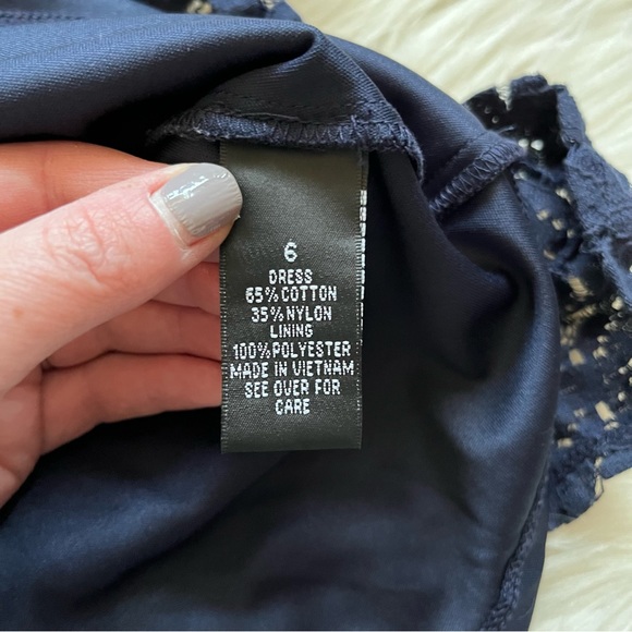 AB Studio dark blue lace cocktail dress - Picture 7 of 7